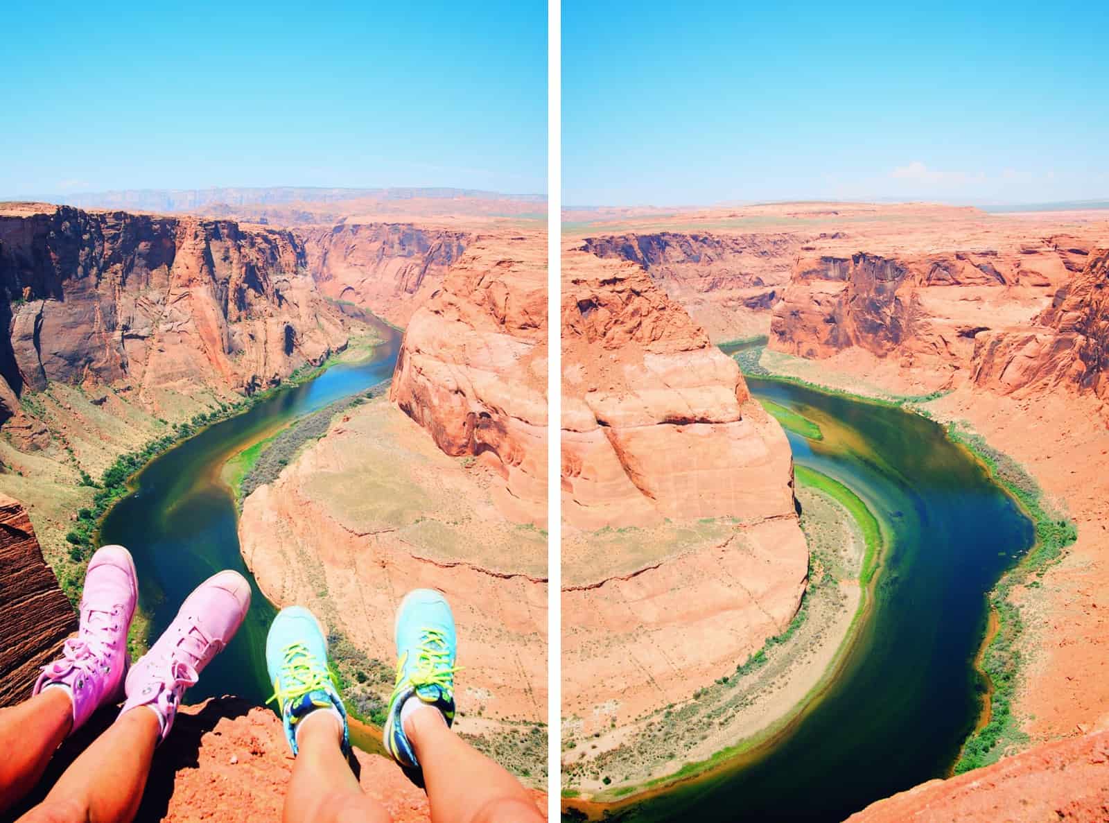 bright shoes at horseshoe bend