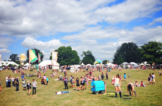 field of people