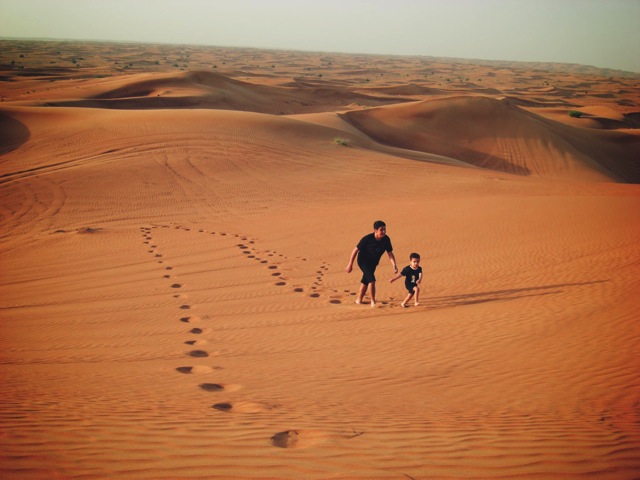 footsteps in the sand