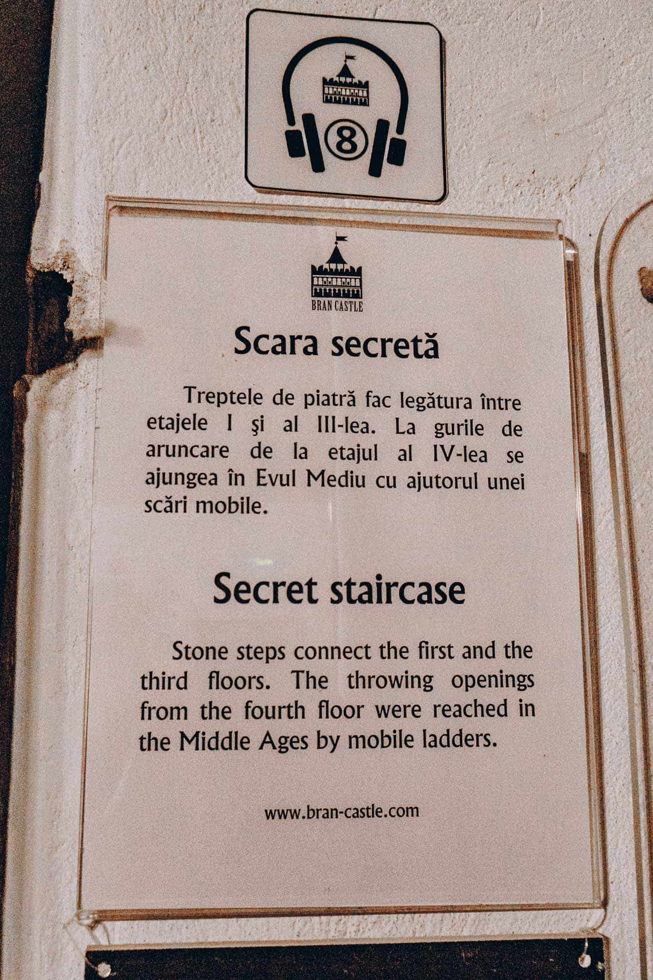bran castle secret staircase